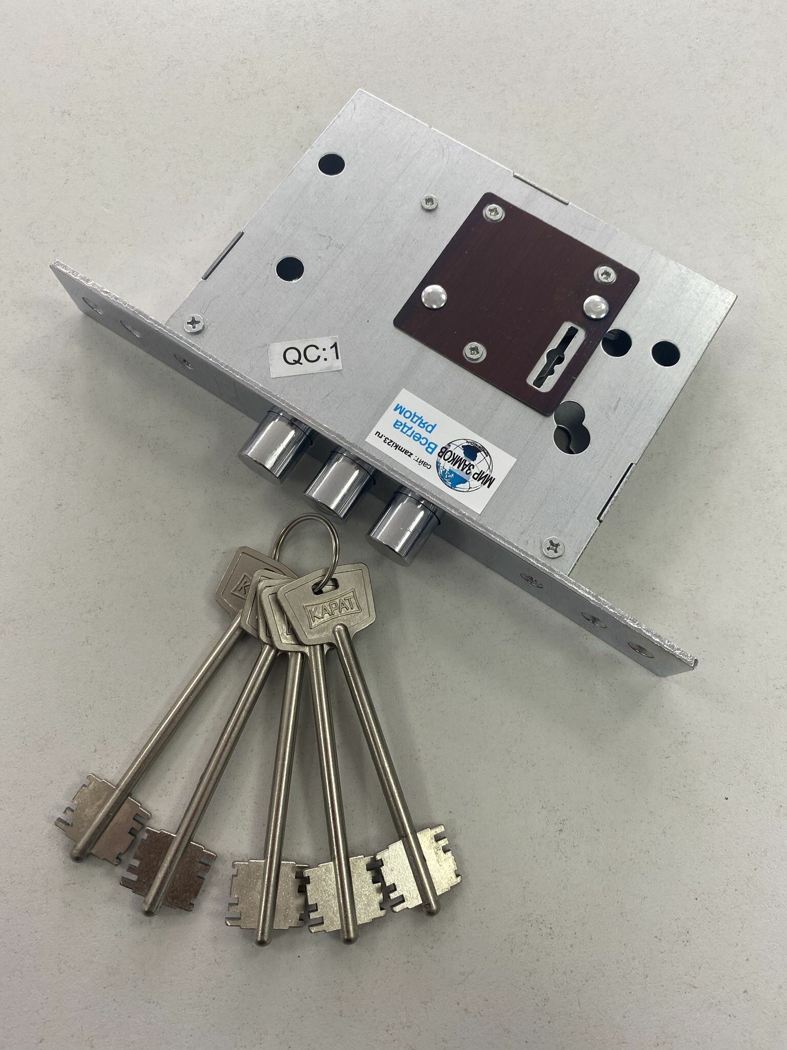 фото Замок врезной DAF-karat под Кале (Kale) 257 L сувальдный с стяжными отверстиями 5 ключей, Турция