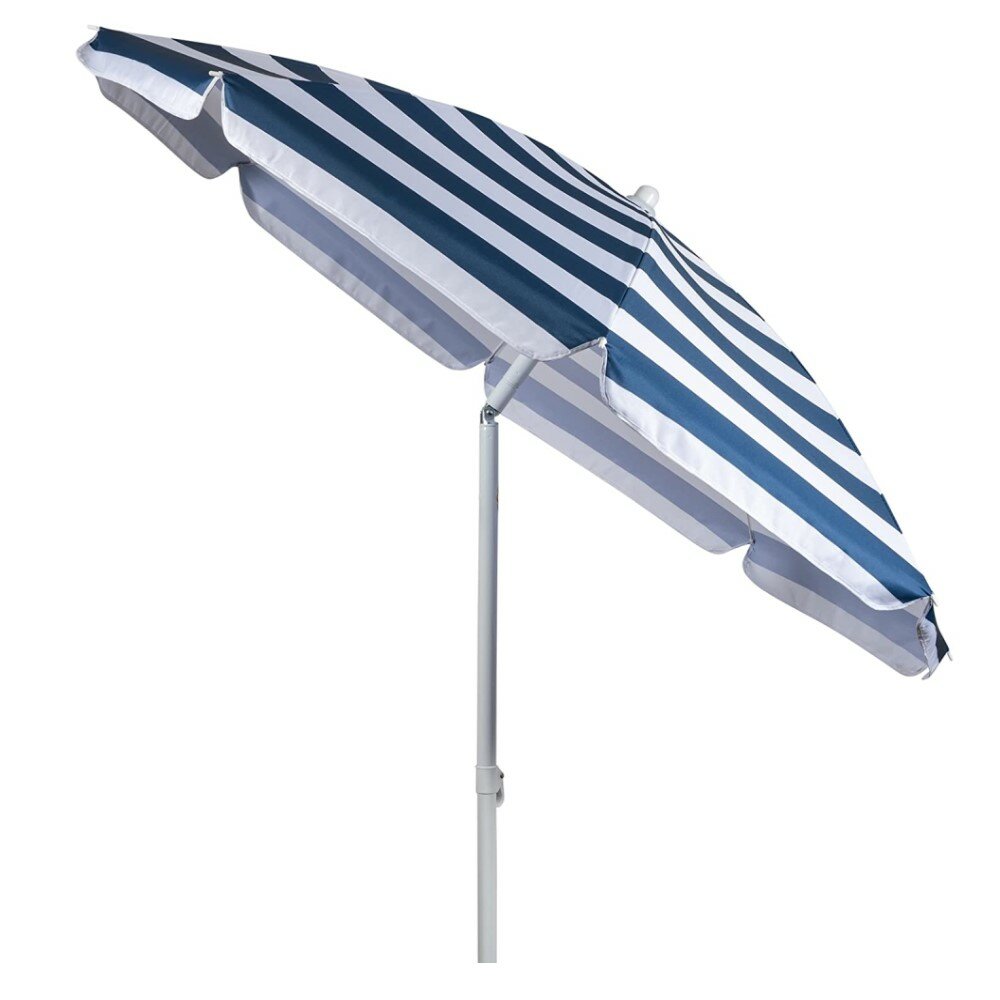 Зонт пляжный Премиум d1,8 м 8 спиц, бело-голубой - фотография № 2
