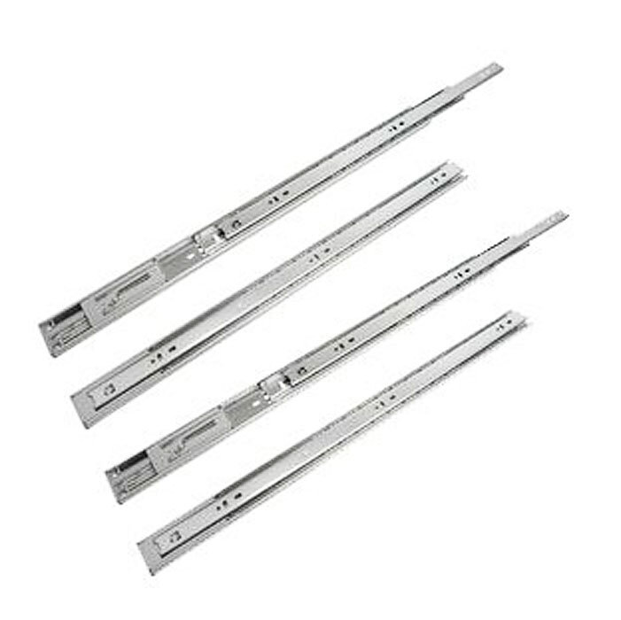 фото Шариковые направляющие полного выдвижения с доводчиком стальной цинк 550х13х45 мм (DM45-550-DW) (2 комплекта)