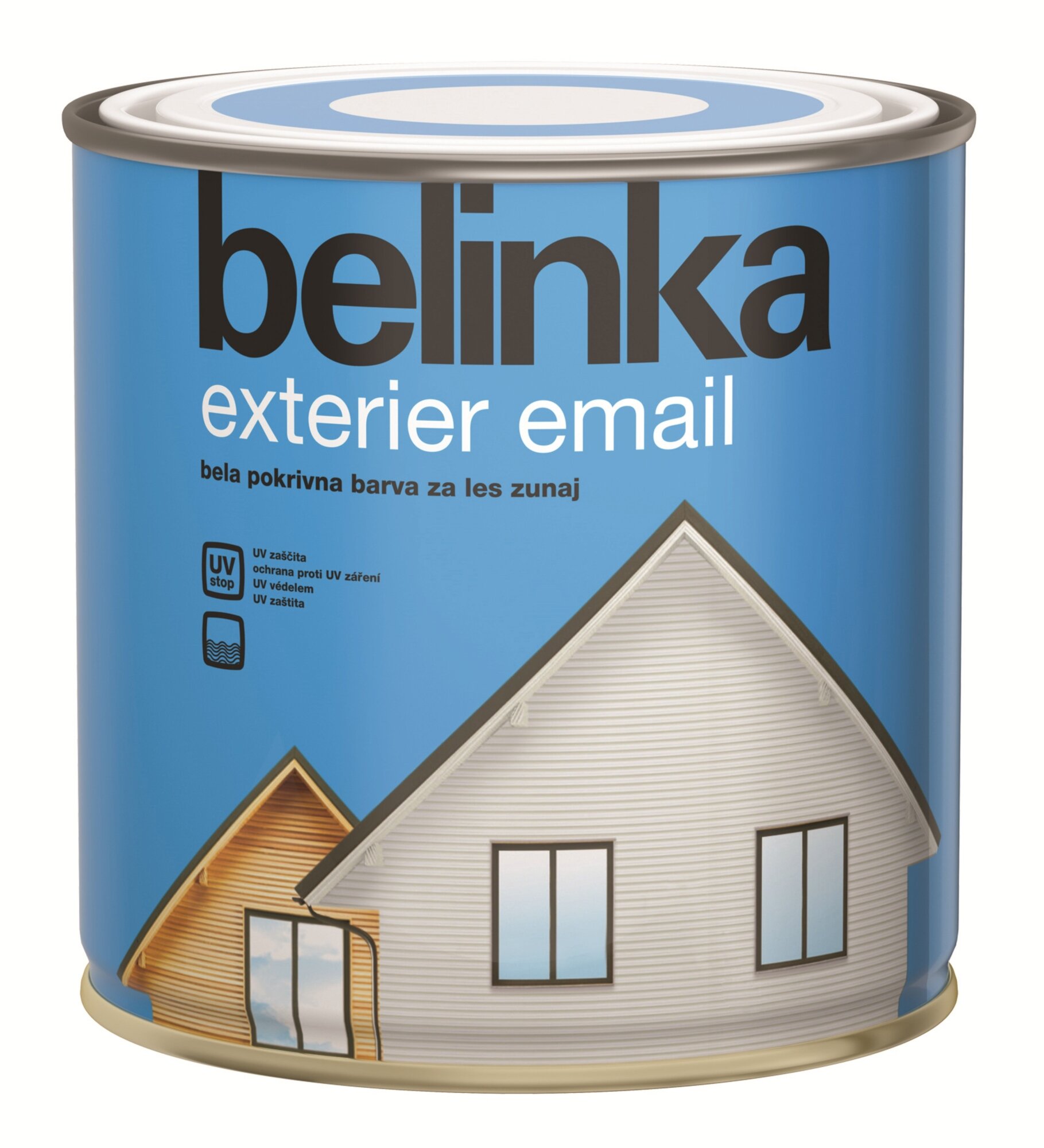 фото Belinka Белая краска Exterier Email 0,75 л