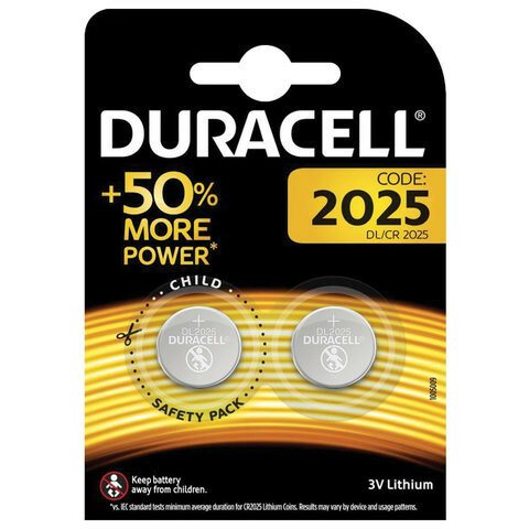 Батарейки DURACELL Lithium CR2025 литиевые блистер