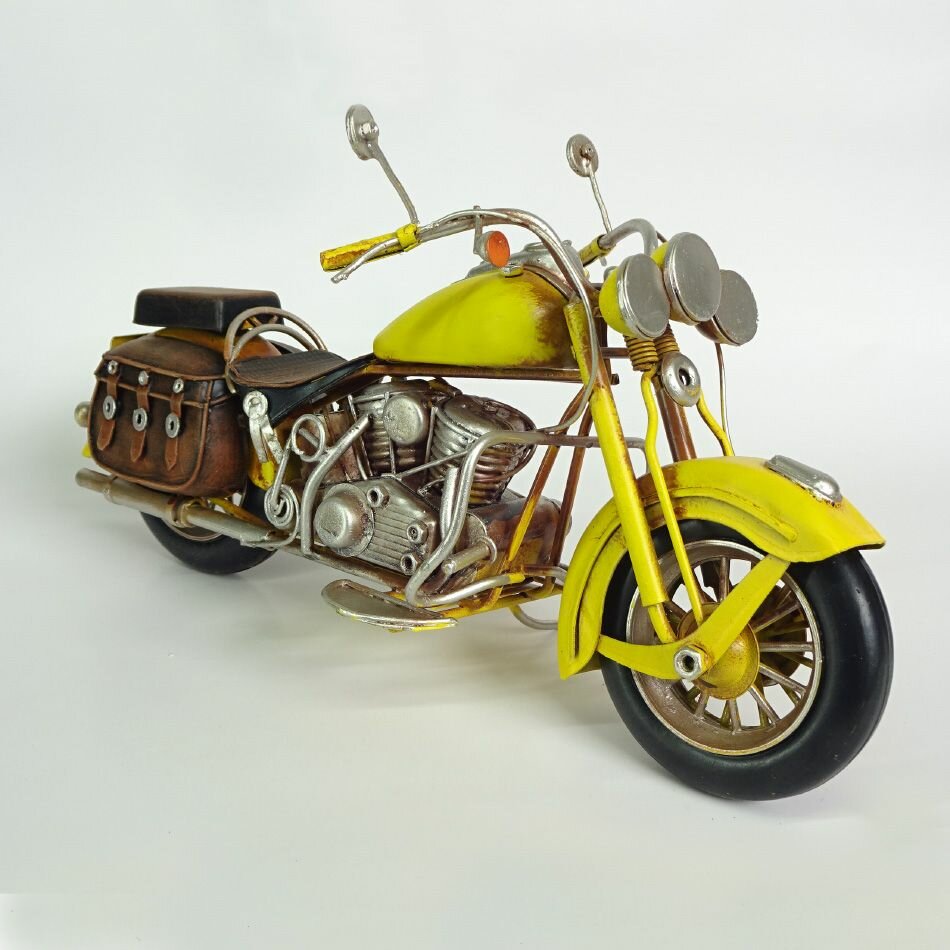 Декоративная модель мотоцикла "Harley Davidson"  желтый