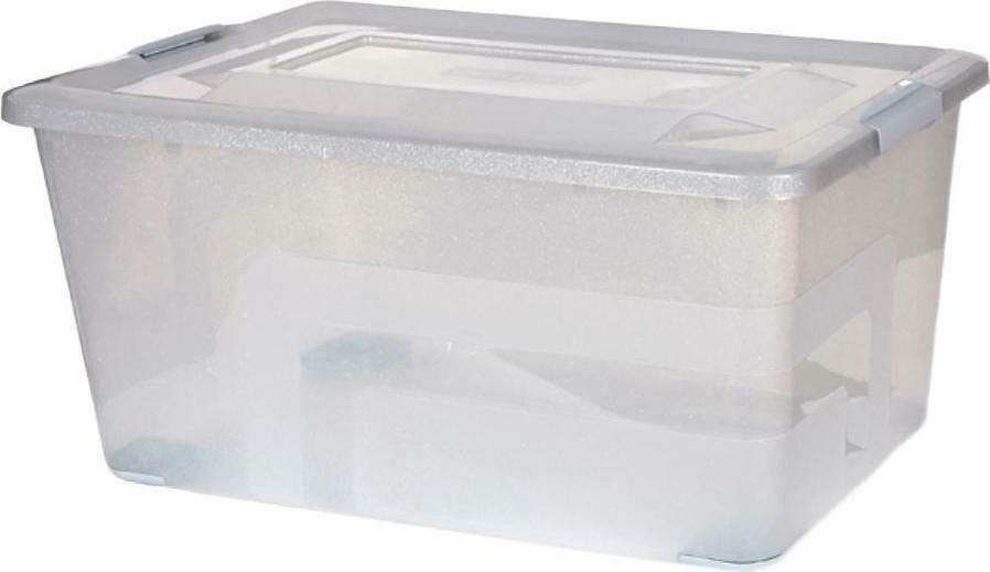 фото Контейнер PLAST TEAM PT6567/РФНАТБЛ-5 ANDERSON 40л натуральный с блестками