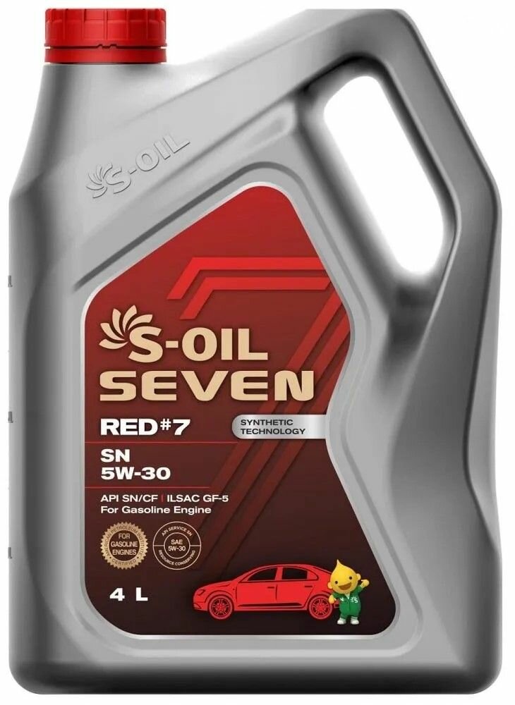 Масло моторное S-OIL 7 RED #7 SN 5W-30 4 л