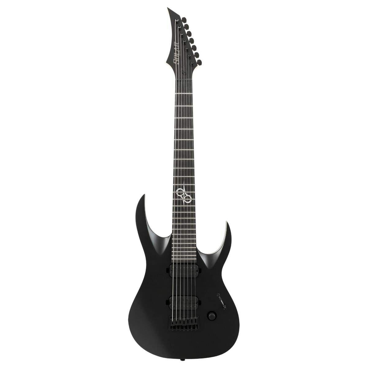Solar guitars ab2.7c 7-струнная электрогитара цвет черный матовый