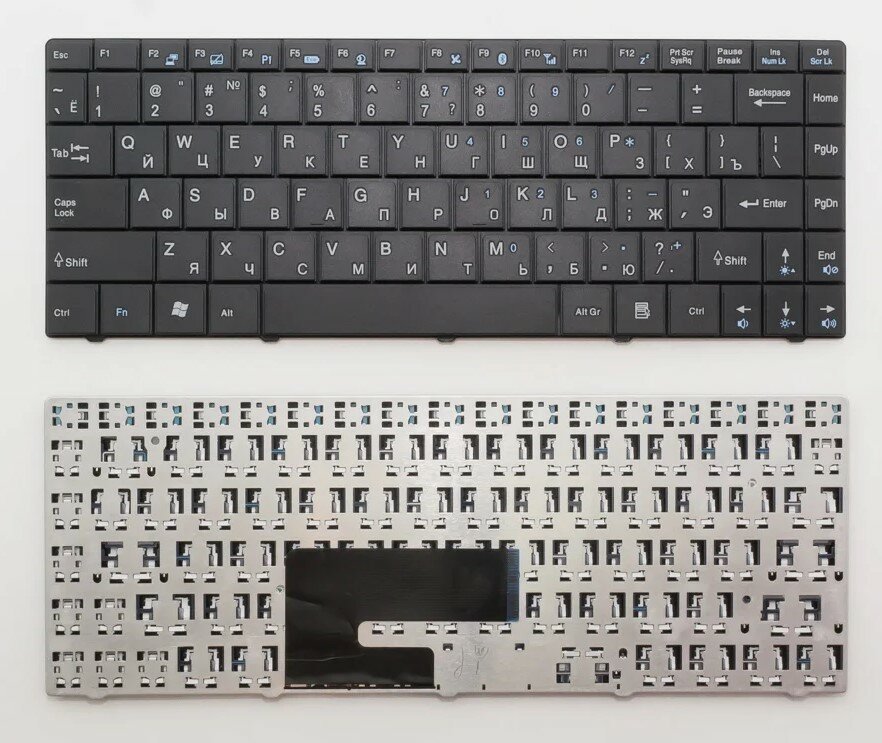 Клавиатура для ноутбука MSI X-Slim X410 черная (черный шлейф)