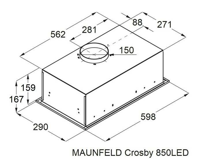 Кухонная вытяжка встраиваемая MAUNFELD Crosby 850LED белый - фотография № 2