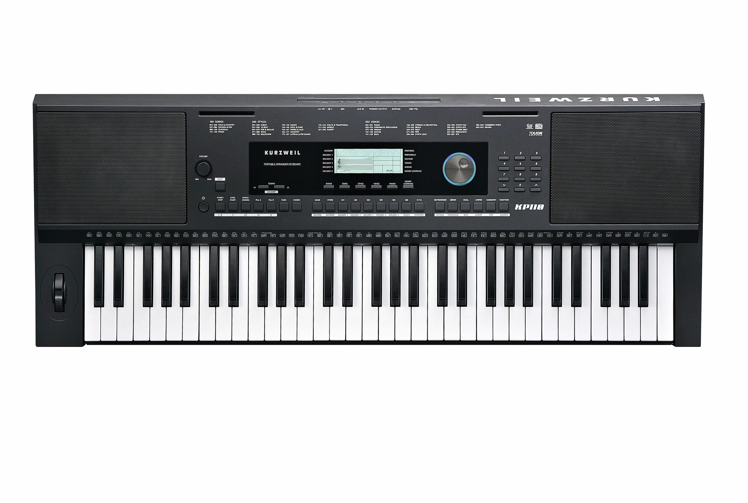 Цифровой cинтезатор Kurzweil KP110 BK с автоаккомпанементом, черный