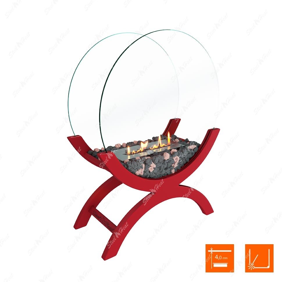 фото Биокамин напольный SteelHeat WOOD 500 NPW500/WHITE Белый