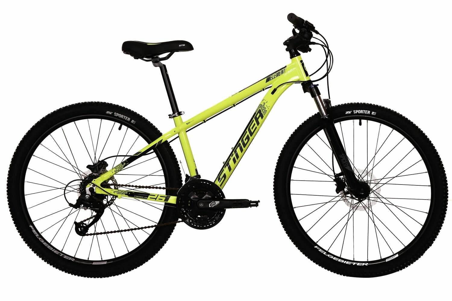 Велосипед Stinger Element Pro 26 (2023) зеленый 14"