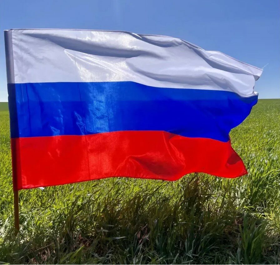 "Флаг России" 90x145см - флаг повышенной прочности триколор