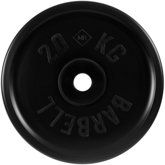 Диск MB Barbell d 51 мм чёрный 20,0 кг, олимпийский