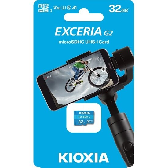 Карта памяти Kioxia microSDHC 32Gb Exceria G2 UHS-I U3 A1 (100/50 Mb/s)