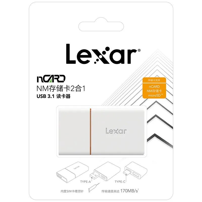 Картридер Lexar nCARD NM Nano USB 3.1, LRW350U