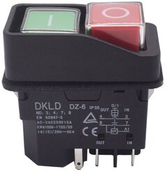 Пусковая кнопка DKLD DZ-6 KJD17 KLD-28A YH02-A с 5 контактами