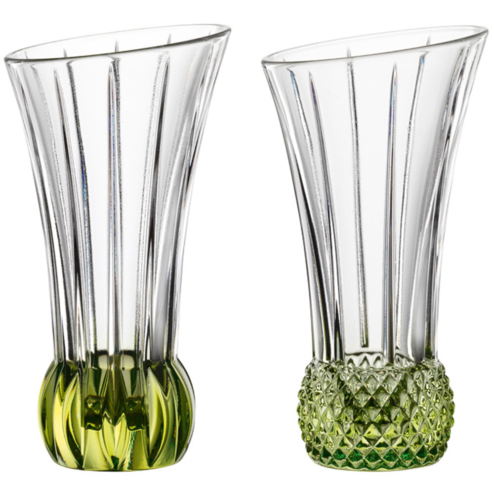 Набор из 2-х хрустальных ваз для цветов Spring, 13.6 см, зеленый/прозрачный, серия Вазы для цветов, Nachtmann, 103594