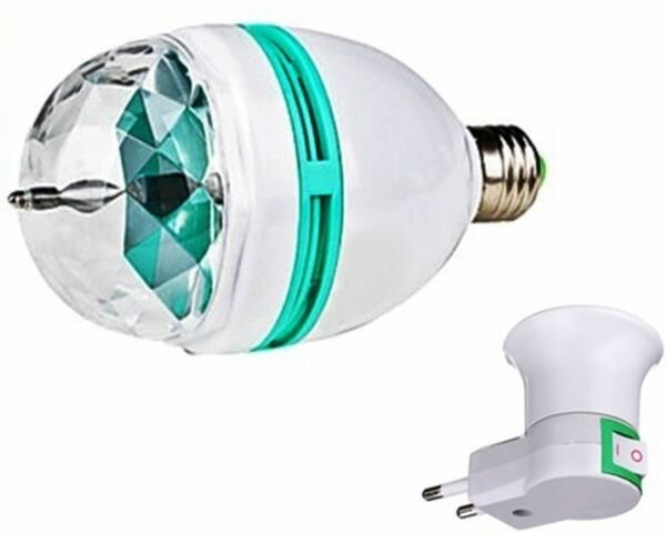 Светомузыкальная Лампа LED NG-399 (E-27+переходник) (белый)