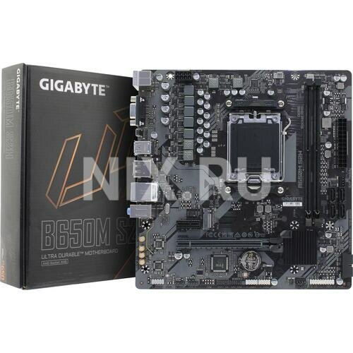 GigaByte Материнская плата Gigabyte B650M S2H SocketAM5 AMD B650 mATX AC`97 8ch(7.1) GbLAN RAID+VGA+HDMI+DP