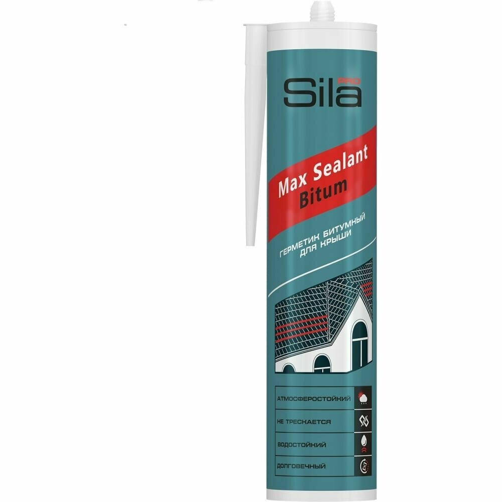 Битумный герметик для крыши Sila PRO Max Sealant Bitum 280 мл SSBBR280