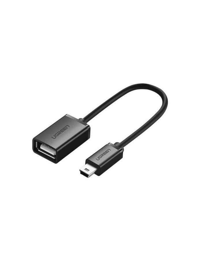 Кабель UGREEN 10383_ Mini USB Male/USB Female, OTG, black - фото №1