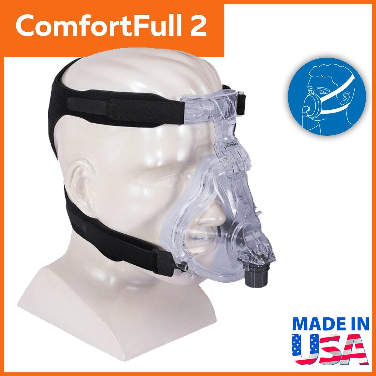 Рото-носовая СИПАП-маска Philips Respironics ComfortFull 2 р-р L