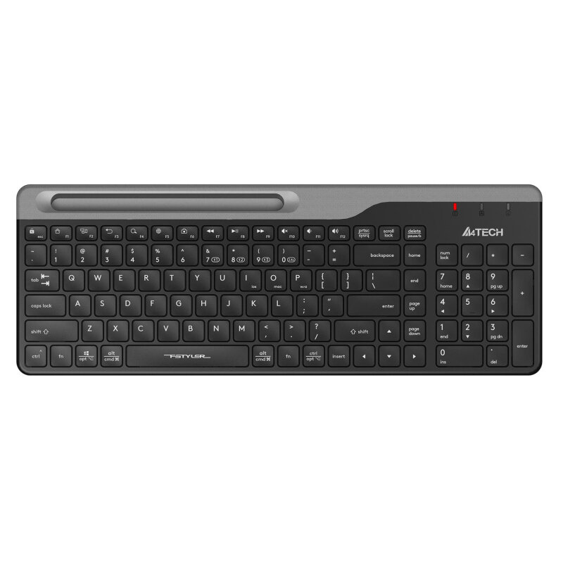 Клавиатура A4Tech Fstyler (FBK25 BLACK) черн/сер/USB/беспроводн/BT/Radio