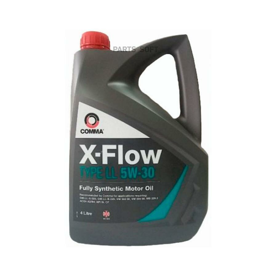 COMMA 5W30 X-FLOW TYPE LL (4L)_масло мот.! синт.\ A3/B4,API SL/CF,GM-LL-B-025,MB 229.3,VW 502/505.00 COMMA / арт. XFLL4L - (1 шт)