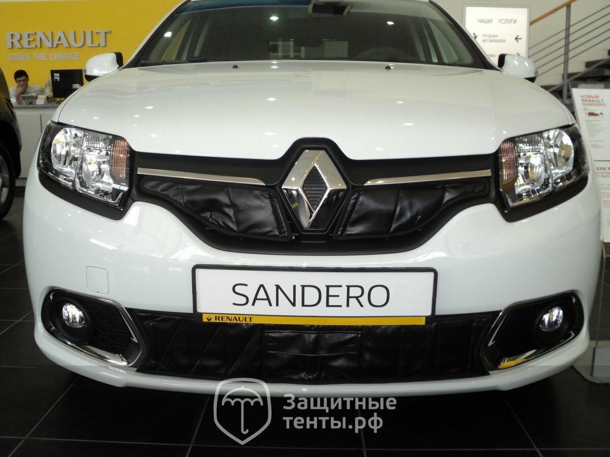 Маска утеплитель радиатора норма для автомобиля Renault Sandero Stepway 1 / Рено Сандеро Степвей 1