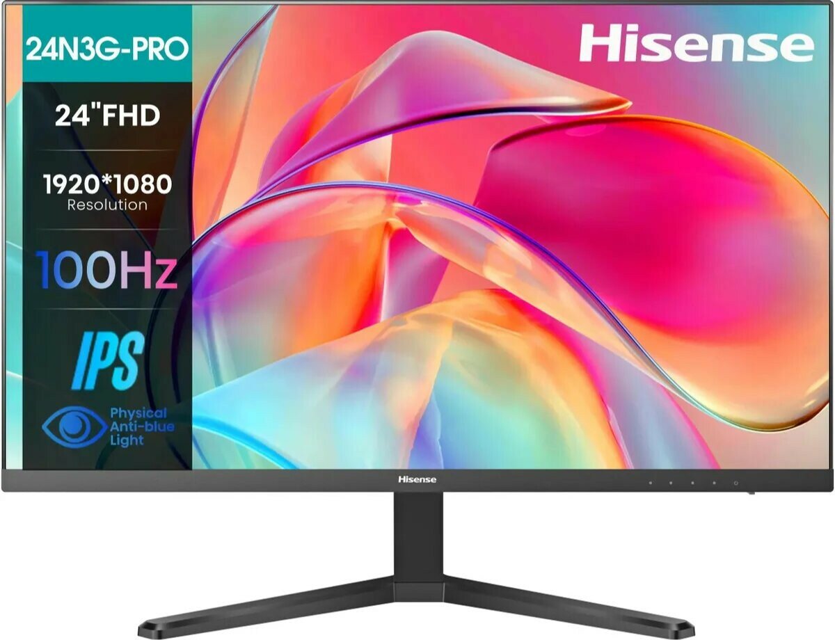 HISENSE Монитор Hisense 23.8" 24N3G-PRO черный IPS LED 16:9 HDMI 250cd 178гр/178гр 1920x1080 100Hz VGA FHD 3.1кг