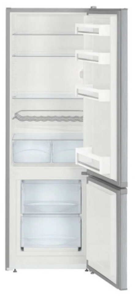 холодильник двухкамерный LIEBHERR CUel 2831 161,2x55x63см серебристый - фото №6