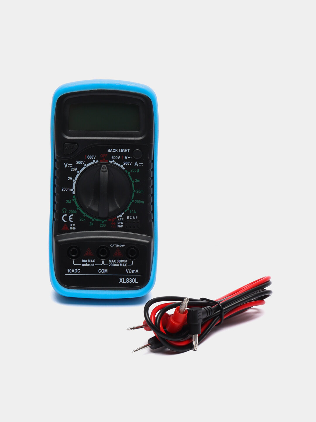Цифровой мультиметр XL830L с функцией прозвонки и подсветкой экрана Цвет Голубой