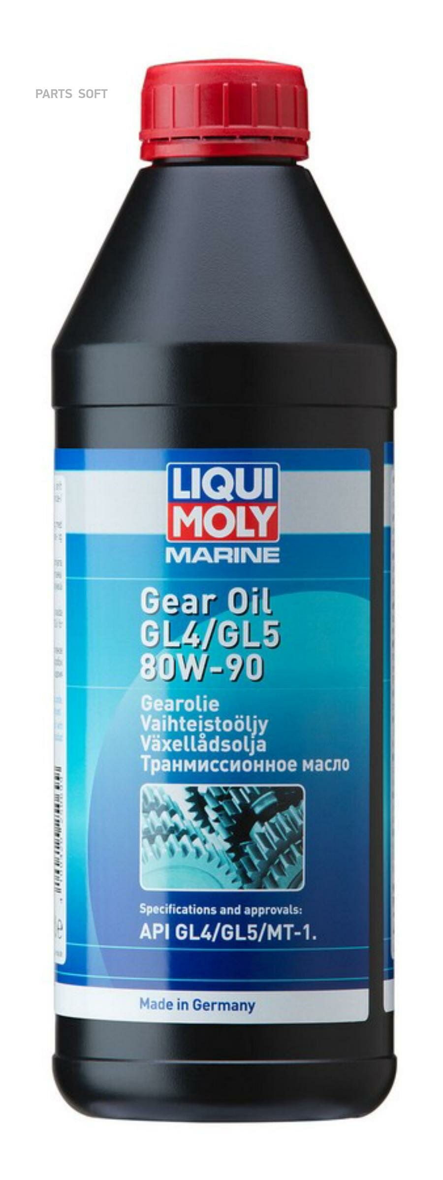 LIQUI MOLY 25069 LiquiMoly 80W90 Marine Gear Oil (1L)_масло трансмис.д/водн.техн.! мин.\API GL-4/GL-5/MT-1