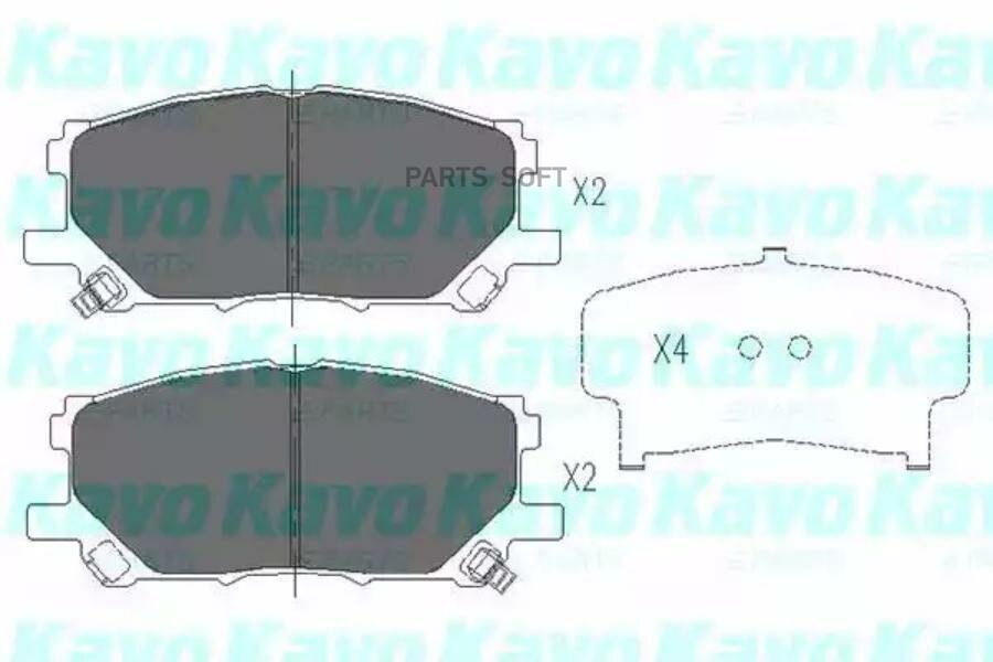 Колодки тормозные LEXUS RX300/RX330/RX350 03>08/RX400H 05>09 передние