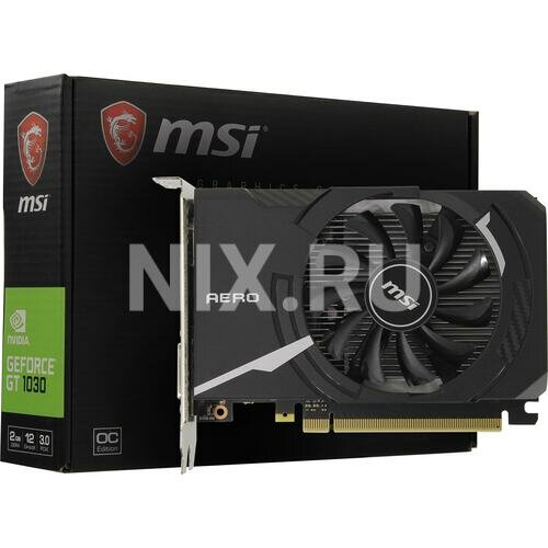 Видеокарта MSI GeForce GT 1030 AERO ITX 2GD4 OC