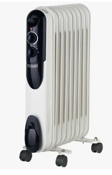 фото Радиатор Ресанта ОМПТ - 9Н /2кВт, 9 секц., до 20м2, мех. упр./