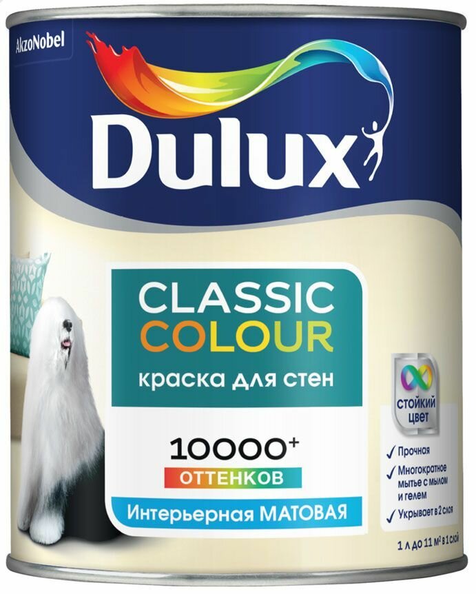 Краска акриловая Dulux Classic Colour для стен и потолков