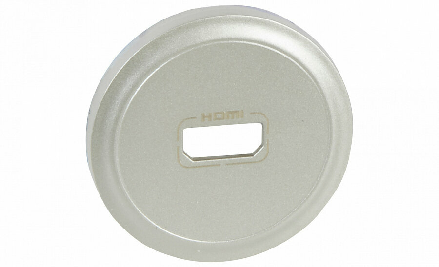 фото Legrand 068516 Лицевая панель - Программа Celiane - розетка аудио/видео HDMI Кат. № 0 673 17/77 - титан