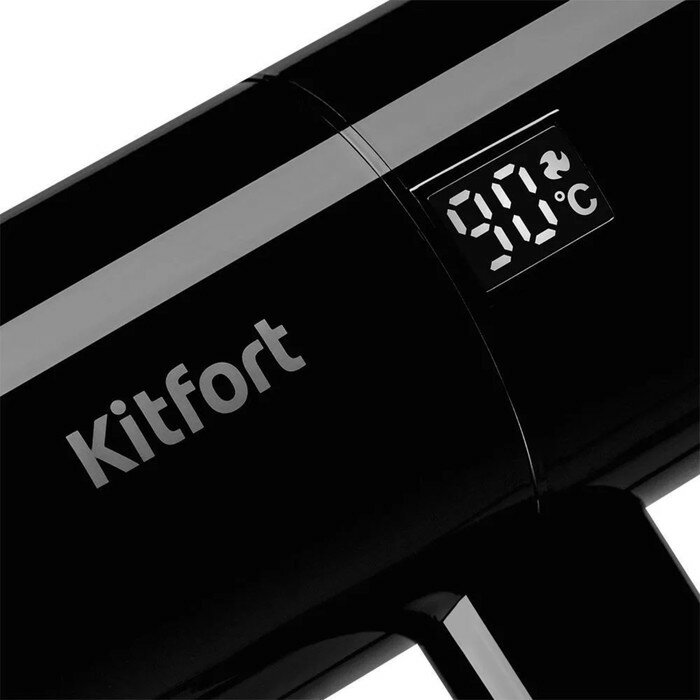 Фен Kitfort КТ-3241, 1400 Вт, регулировка скорости/температуры, концентратор, чёрный - фотография № 4