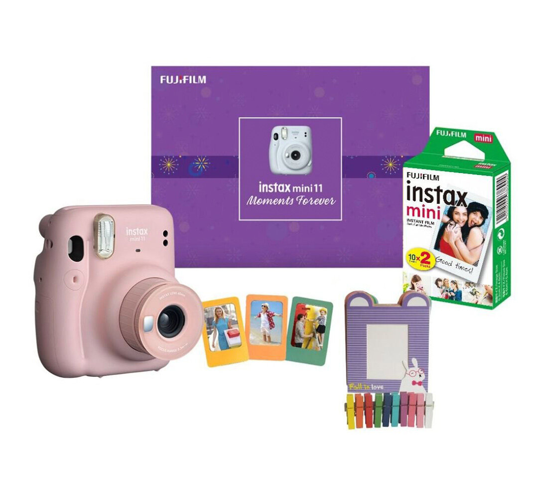 Фотоаппарат моментальной печати Fujifilm Instax MINI 11 Moments Forever Kit дымчатая роза