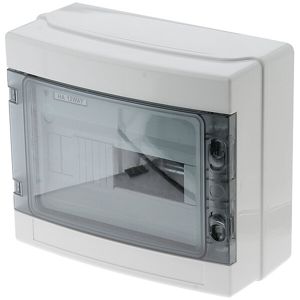 фото Бокс HA 12WAYS навесной на 12 модулей прозрачная дверь IP65 без клеммника