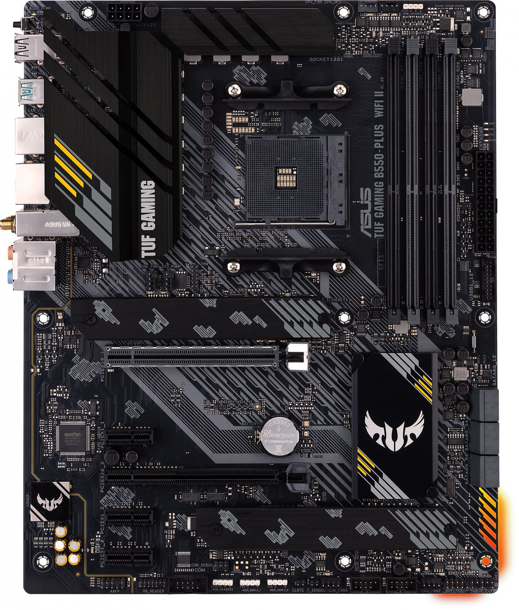 ASUS Материнская плата Asus TUF GAMING B550-PLUS WIFI II Soc-AM4 AMD B550 4xDDR4 ATX AC`97 8ch(7.1) 2.5Gg RAID+HDMI+DP TUF GAMING B550-PLUS WIFI II