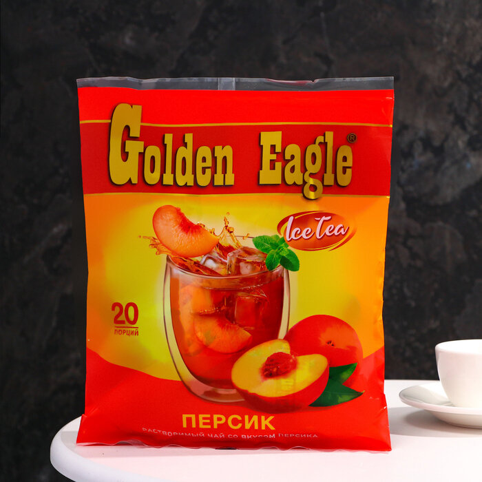 фото Растворимый чай со вкусом персика «Golden Eagle», 20 г