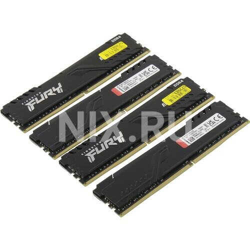 Оперативная память Kingston FURY Beast 32 ГБ (8 ГБ x 4 шт.) DDR4 3600 МГц DIMM CL17 KF436C17BBK4/32