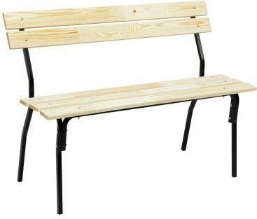 фото INBLOOM Скамейка ХИТ 118x51x86 см, древесина хвойных пород + металл (175-006)