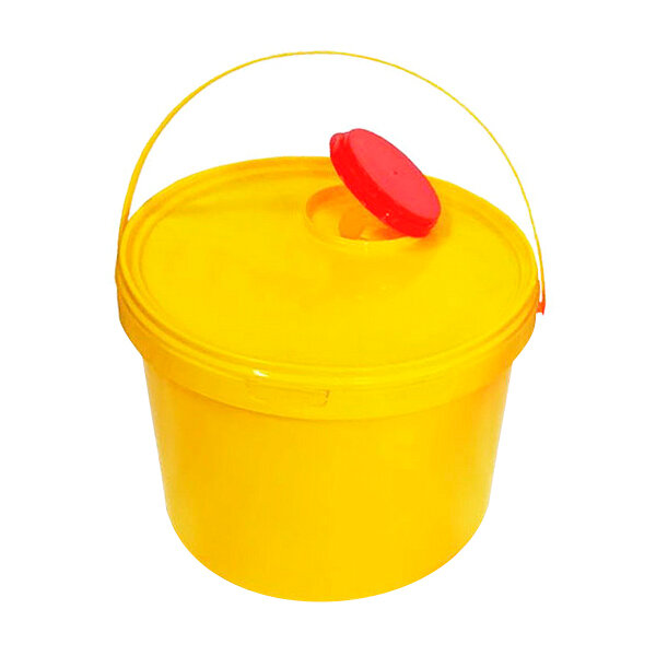Емкость-контейнер для сбора игл 5,0л кл. Б (желтые) "Респект"