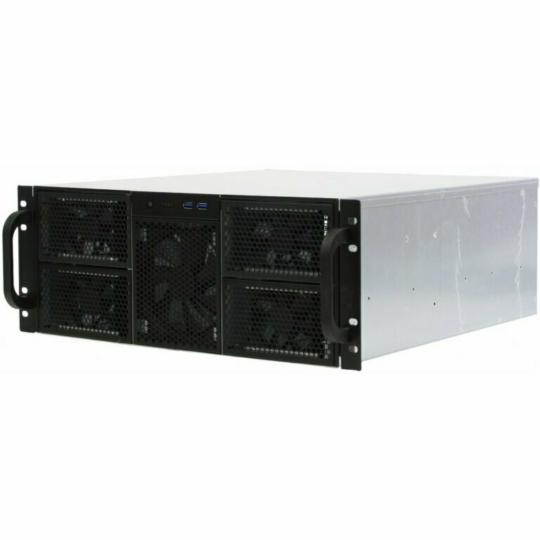 Корпус серверный 4U Procase RE411-D0H16-E-55 0x5.25+16HDD, черный, без блока питания, глубина 550мм, MB EATX 12"x13"