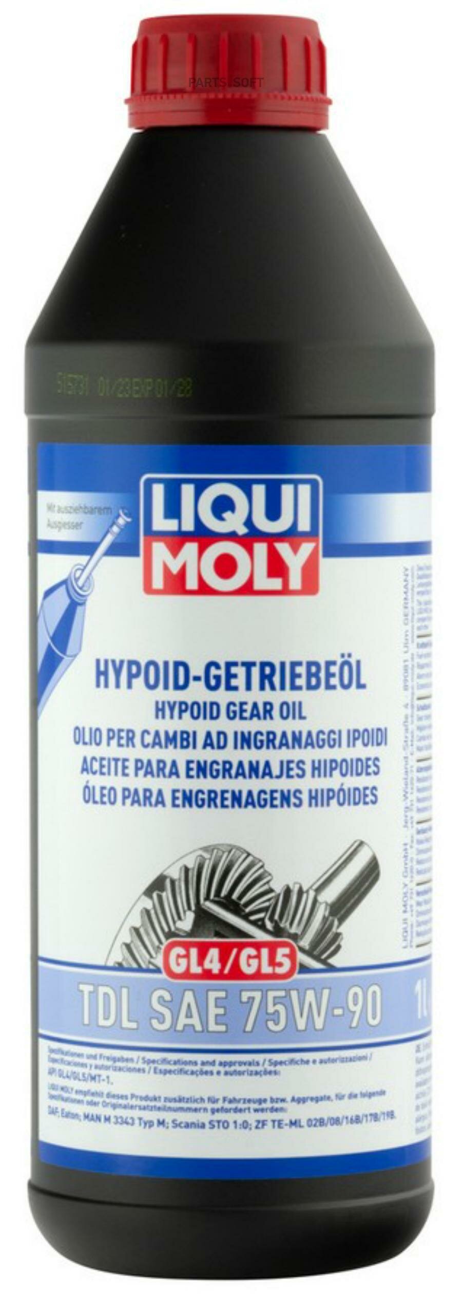 LIQUI MOLY 1407   LIQUI MOLY Hypoid-Getriebeoil TDL 75W-90 1  1407/3945