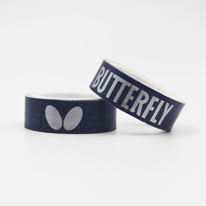 Торцевая лента для настольного тенниса Butterfly 1m/12mm Logo Blue/Silver