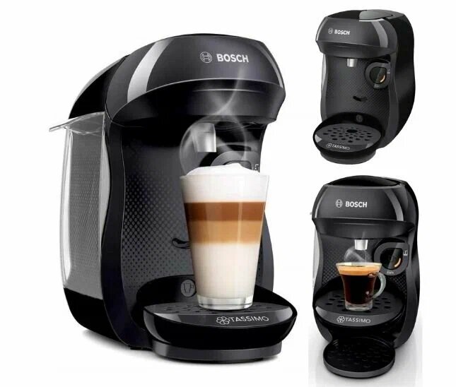 Капсульная кофемашина Bosch Tassimo Happy TAS1002N 1400 Вт, черный - фотография № 1