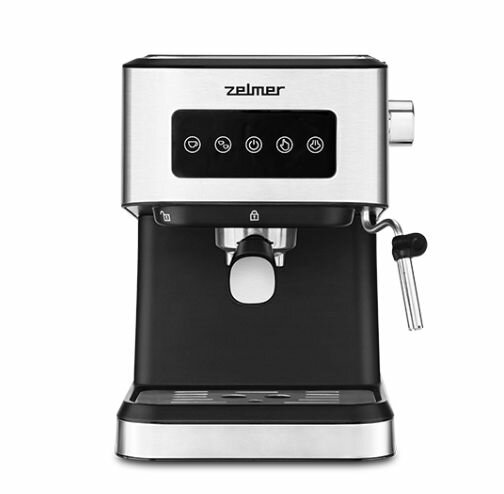 Кофемашина рожковая Zelmer ZCM6255 1050 Вт, серый/черный - фотография № 2